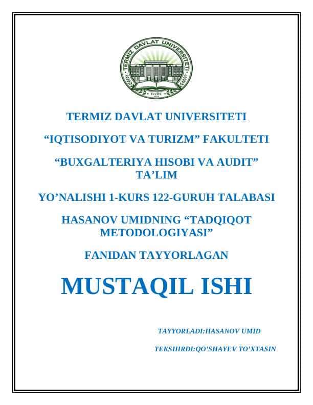 Ilmiy tadqiqot usullari va uslublari.Ilmiy ishda tadqiqot usullari.