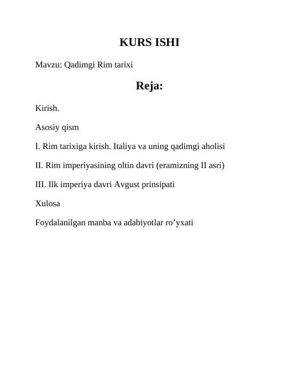 Qadimgi Rim tarixi