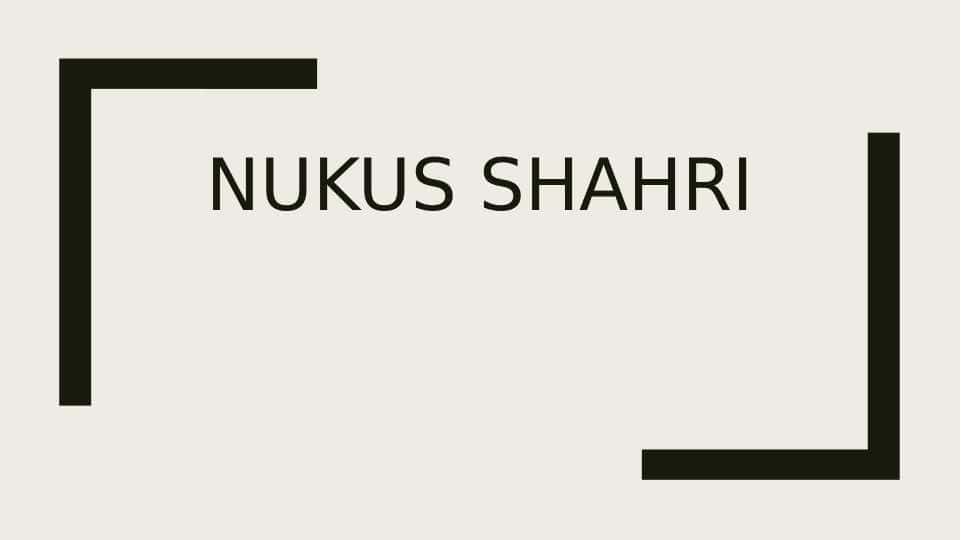 Nukus shahri