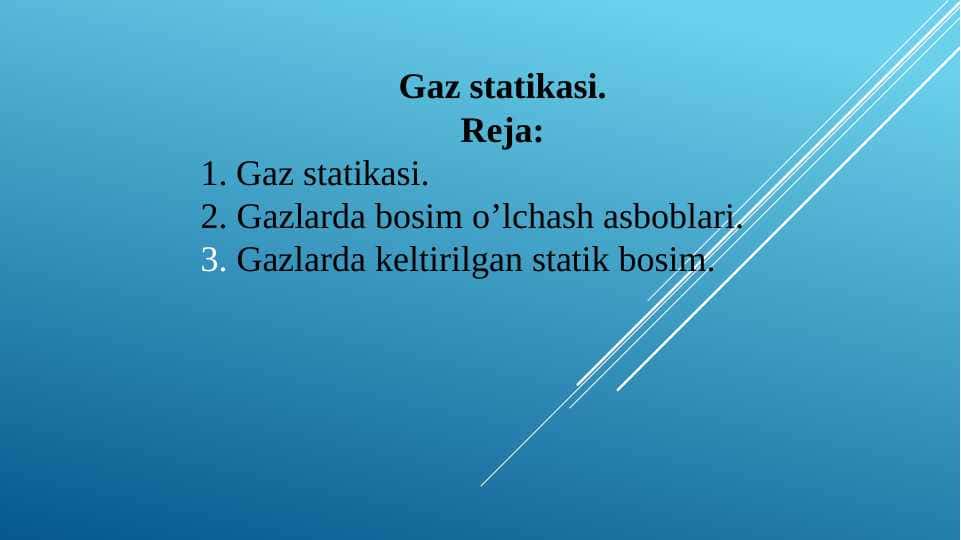 Gaz statikasi