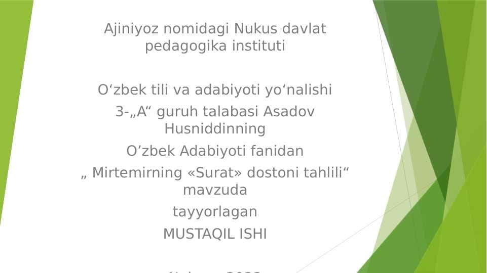 Mirtemirning hayoti va ijodi. «Surat» lirik qissasi