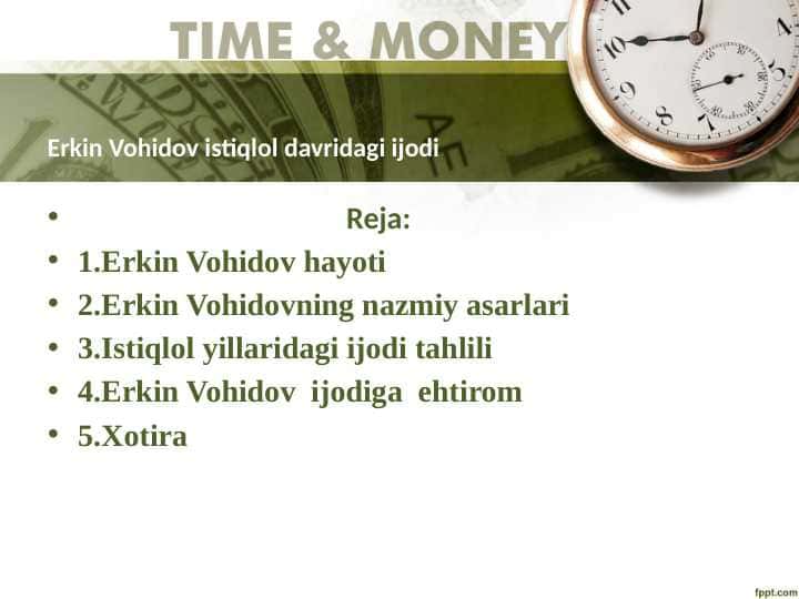 Erkin Vohidov istiqlol davridagi ijodi