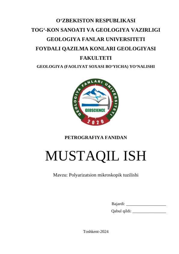 Polyarizatsion mikroskopik tuzilishi