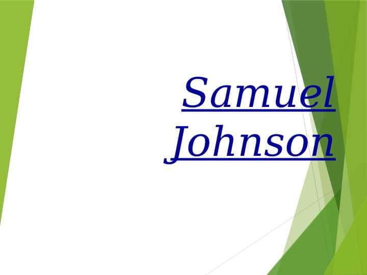 Samuel Johnson..