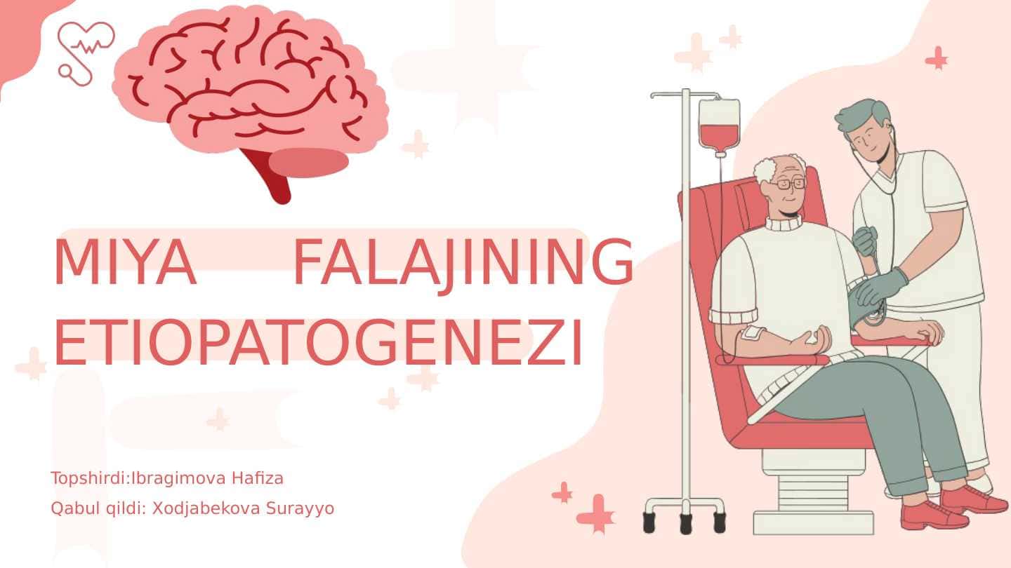 MIYA FALAJINING ETIOPATOGENEZI