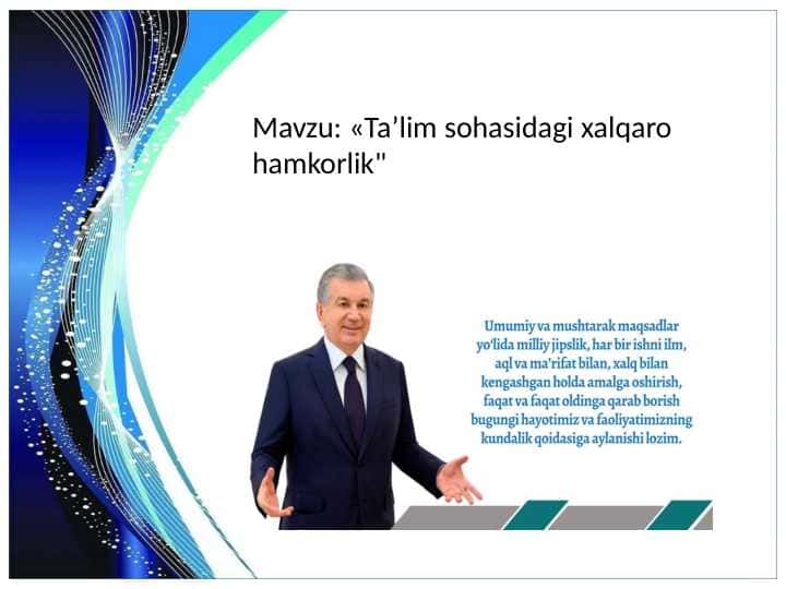 Ta’lim sohasidagi xalqaro hamkorlik