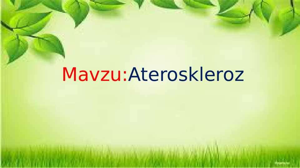 Ateroskleroz