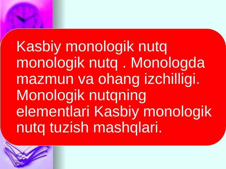monologik nutq