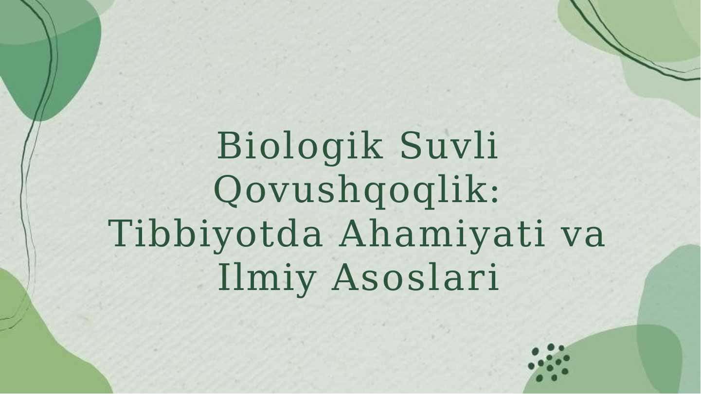 Biologik suyuqliklarning qovushqoqligi. Tibbiyotda qovushqoqlikning ahamiyati.