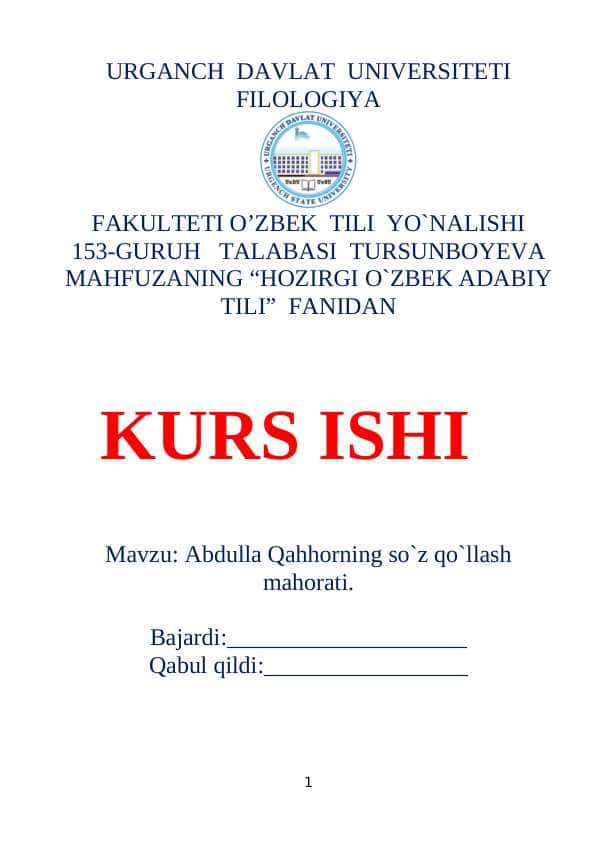 Abdulla Qahhorning so`z qo`llash mahorati.