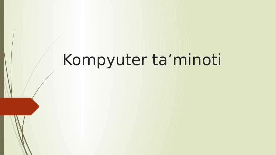 TIZIMLI BLOKNING TARMOQ, ELEKTR TOKI MANBASI( QUVVAT BLOKI)