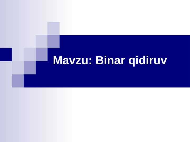 Binar qidiruv