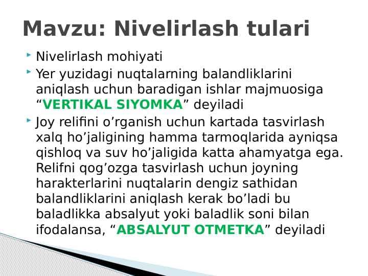Nivelirlash tulari
