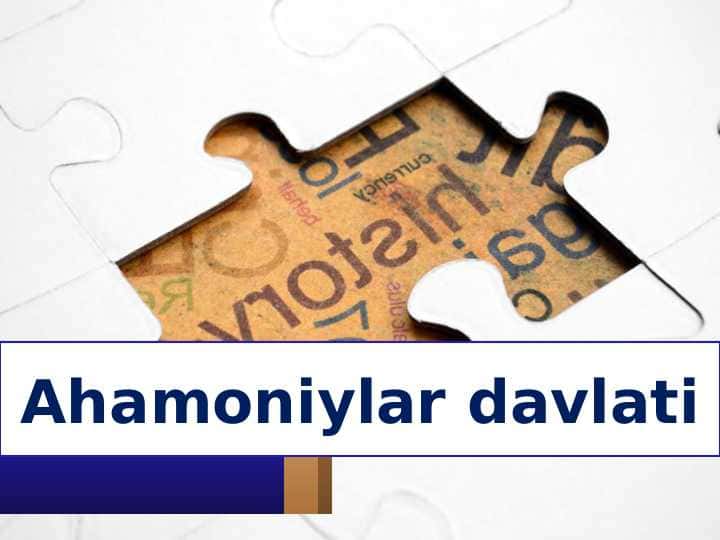 Ahamoniylar davlati
