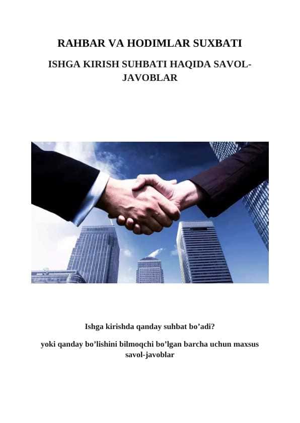 ISHGA KIRISH SUHBATI