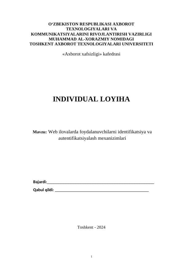 INDIVIDUAL LOYIHA