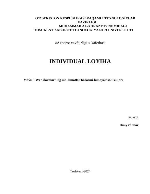 loyiha ishi