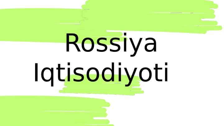 Rossiya iqtisodiyoti