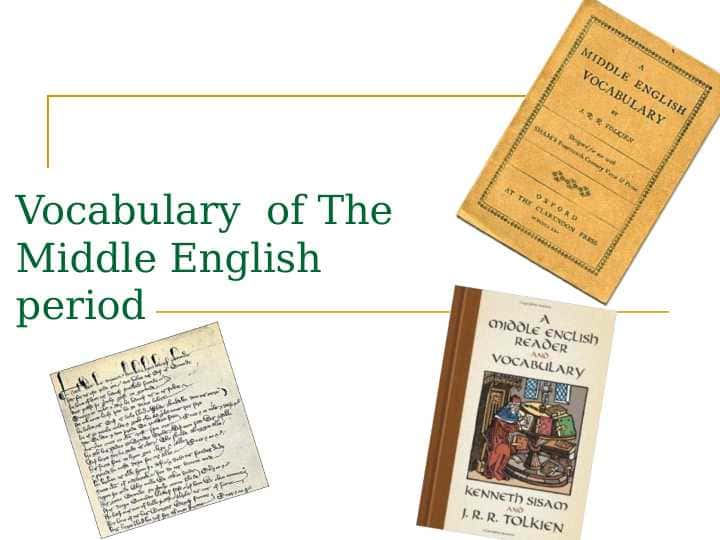 The Middle English Vocabulary