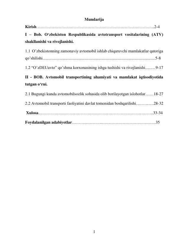 Mustaqillik yillarida avtomobilsozlik