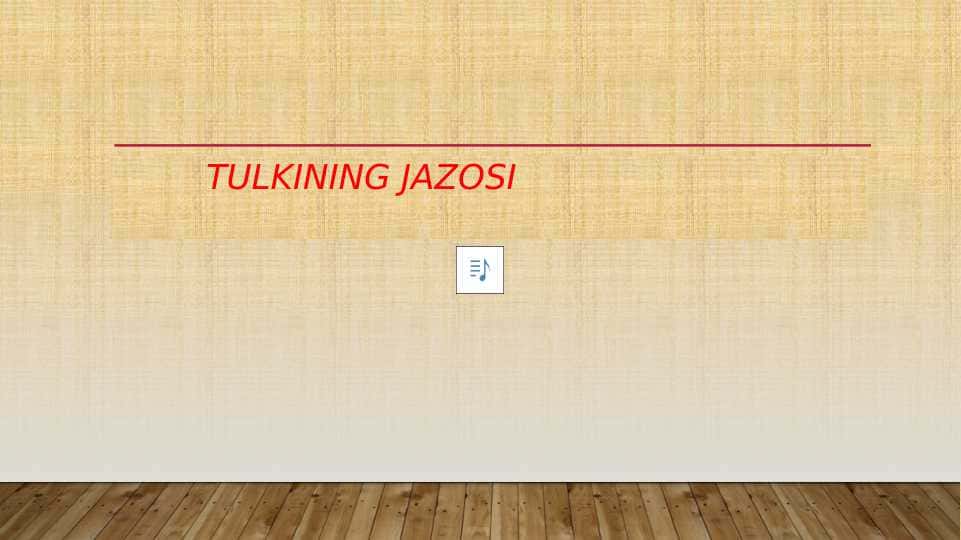 Tulkining jazosi
