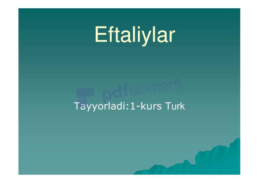 Eftaliylar taqdimod