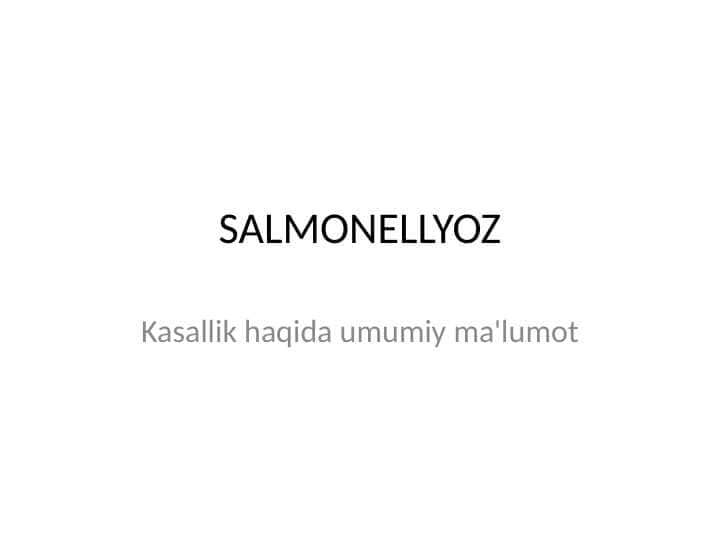 Salmonelloz