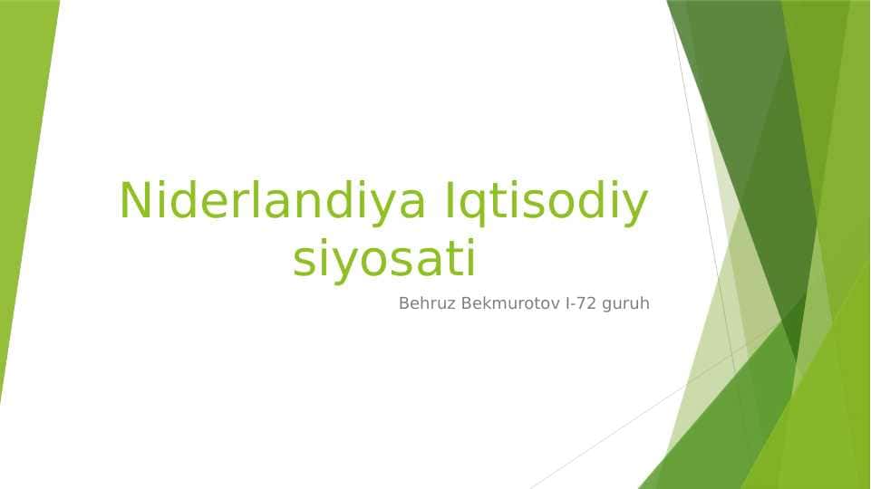 Niderlandiya iqtisofiyoti
