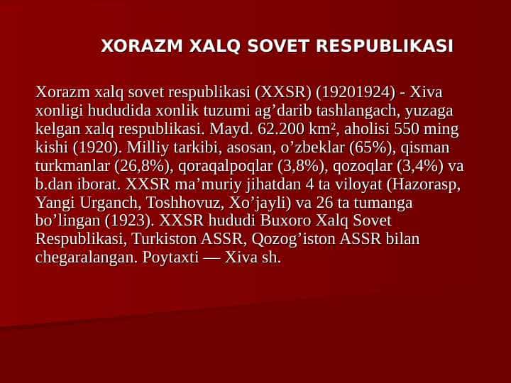 XORAZM XALQ SOVET RESPUBLIKASI