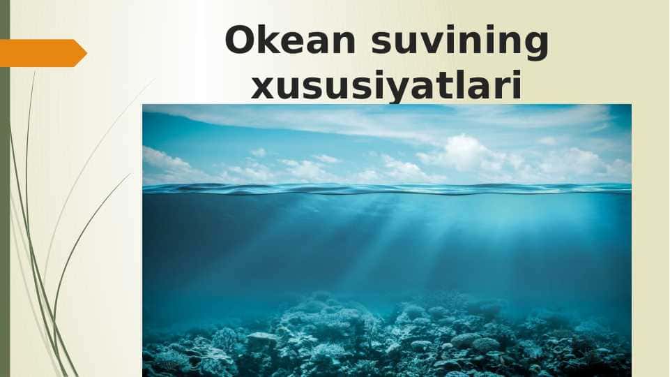 7-sinf. Geografiya. Okean suvining xususiyatlari
