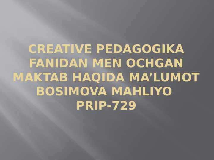 Zamonaviy maktab