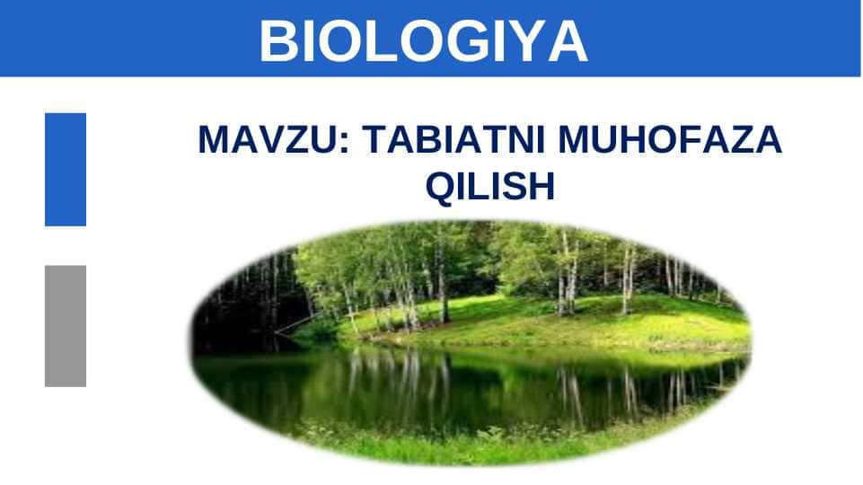 TABIATNI MUHOFAZA QILISH