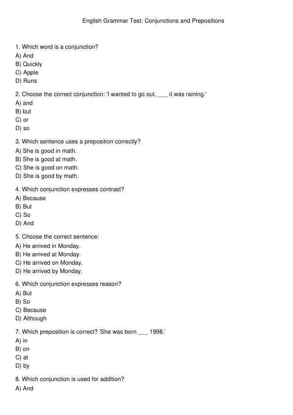 Ingliz tili test