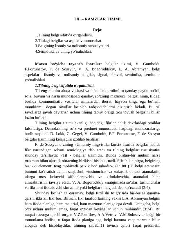 TIL – RAMZLAR TIZIMI