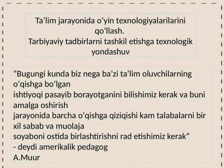 Tarbiya jarayonining mohiyati va mazmuni