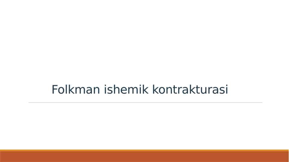 Folkman ishemik kontrakturasi