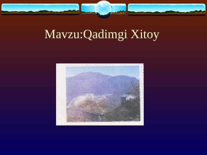 Qadimgi Xitoy
