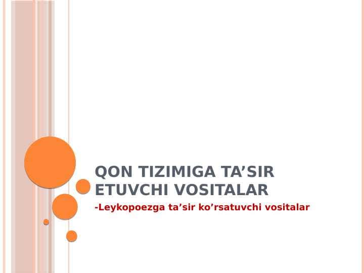 Leykopoezga dorilar slayd