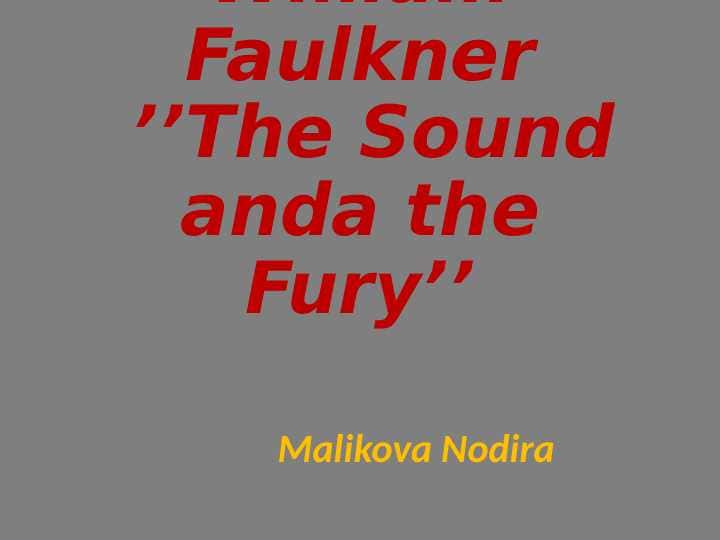 William Faulkner