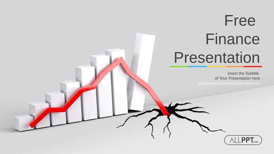 Financial Chart Red Arrow PowerPoint Templates