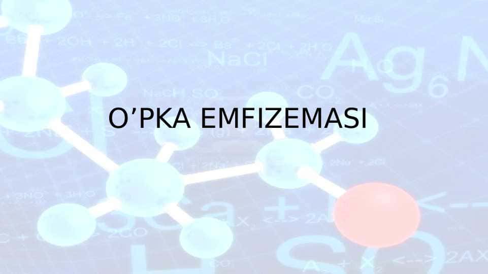 O‘pka emfizemasi