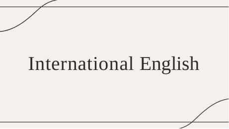 International English