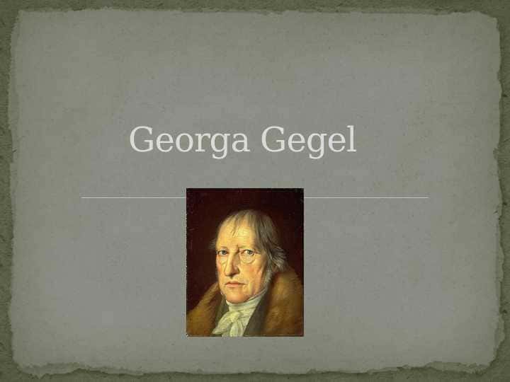 Georga Gegel