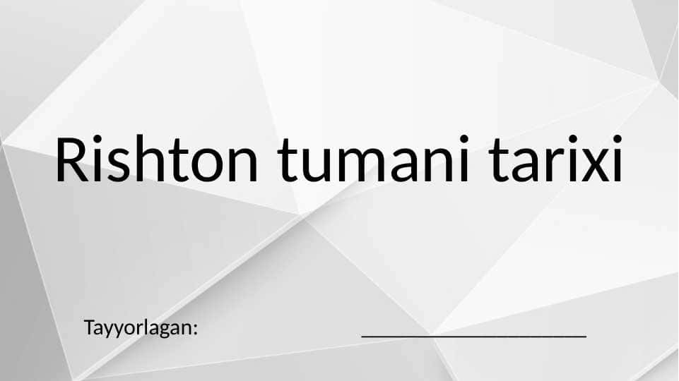 Rishton tumani tarixi