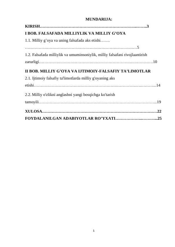 Ijtimoiy falsafiy ta'limotlarda milliy g'oyaning aks etishi