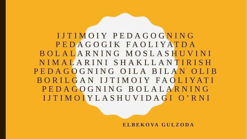 Ijtimoiy pedagogik pedagogik faoliyatda