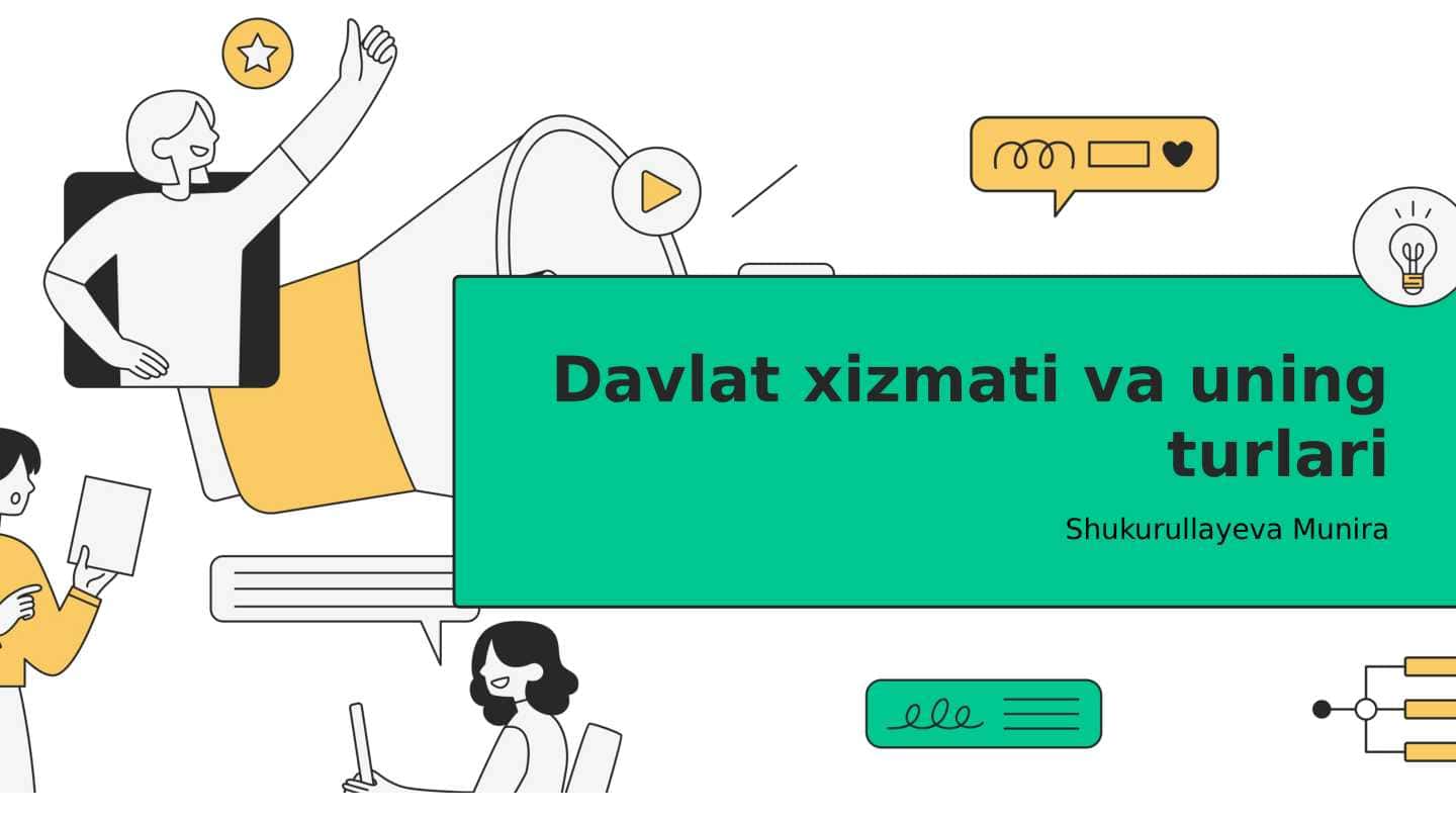 Davlat xizmati va uning turlari.pptx