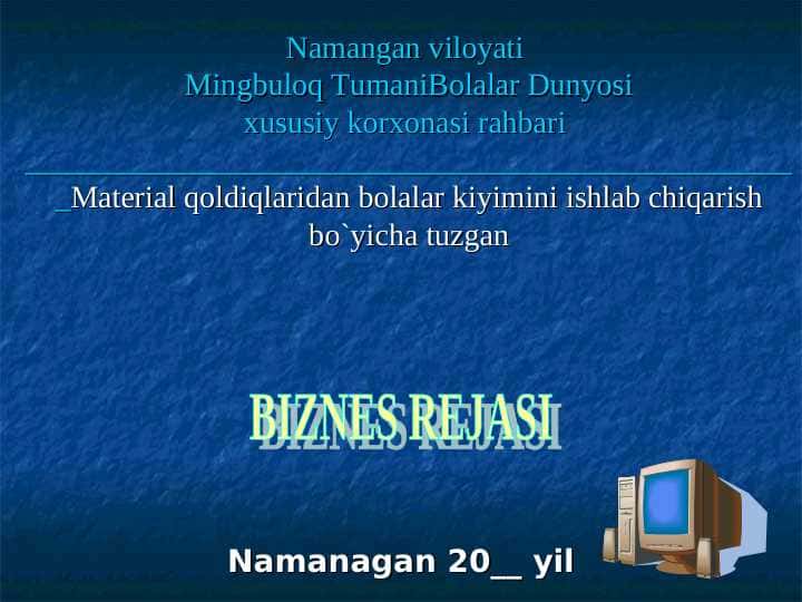 Material qoldiqlaridan bolalar kiyimini ishlab chiqarish