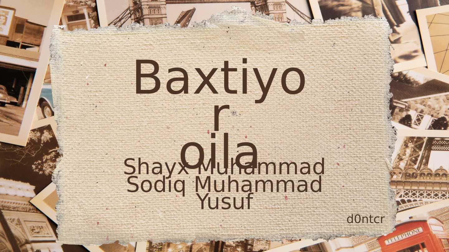 Shayx Muhammad Sodiq Muhammad Yusufning “Baxtiyor oila” asarida islom qadriyatlarining talqini