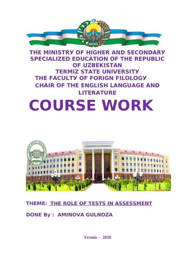 THE ROLE OF TESTS IN ASSESSMENT